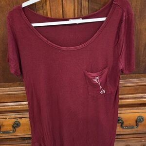 French Pastry Maroon Short Sleeve Tee
